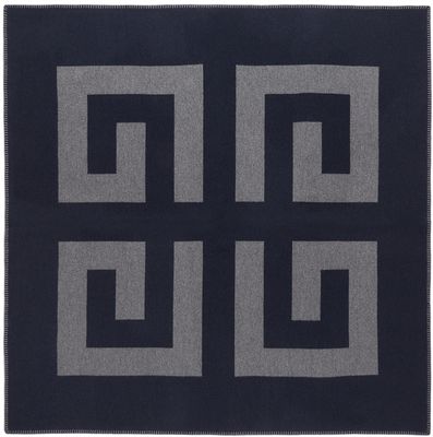 Givenchy Navy Logo Blanket