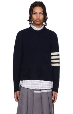 Thom Browne Navy Wool Sweater