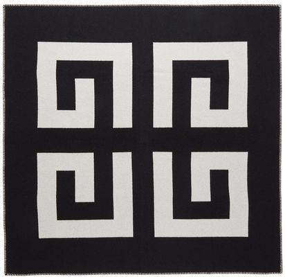 Givenchy Black Logo Blanket