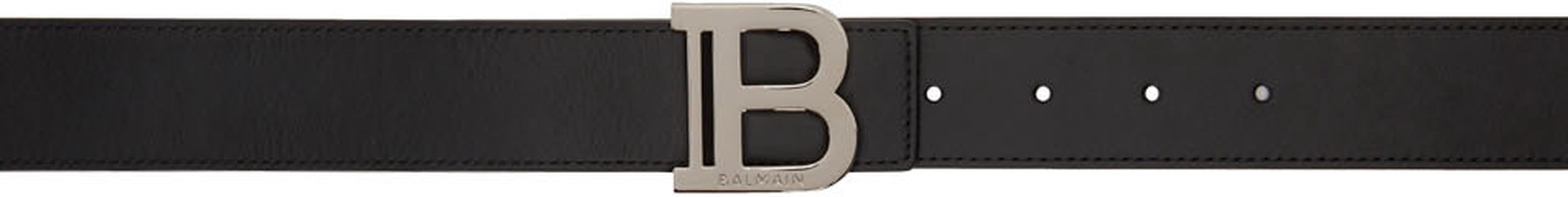 Balmain Black Calfskin Belt