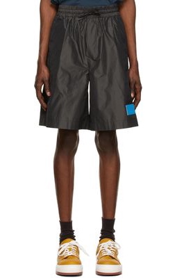 Sunnei Black Polyester Shorts