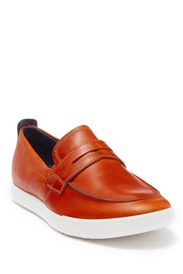 ECCO Cathum Penny Loafer in Amber