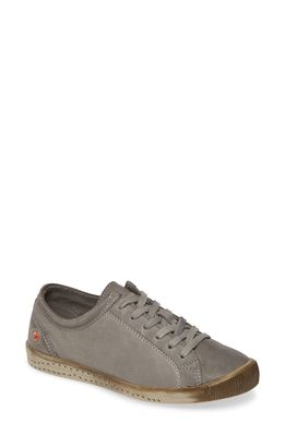Softinos by Fly London Isla Distressed Sneaker in Light Grey/White Leather