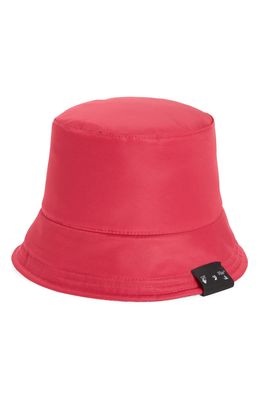 Off-White Monogram Reversible Bucket Hat in Brown/Fuschia