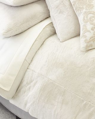Faux-Fur 3-Piece King Comforter Set