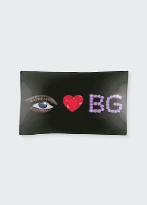 BG Eye Heart Glass Tray - 5" x 7"