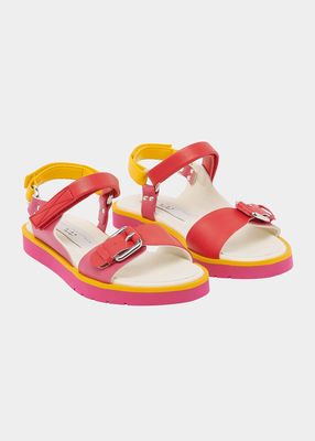 Girl's Colorblock Sandals, Size 25-33