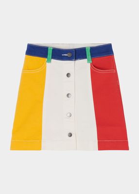 Girl's Color Block Skirt, Size 2-12