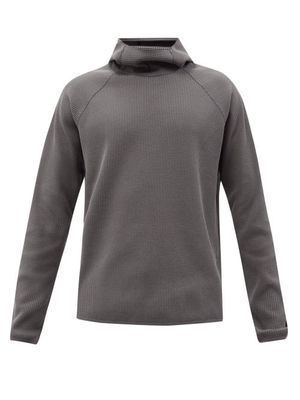 Goldwin - Raglan-sleeve Waffle-jersey Hooded Sweatshirt - Mens - Grey