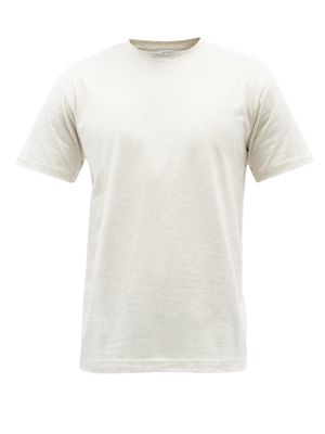 Sunspel - Riviera Organic-cotton Jersey T-shirt - Mens - Cream