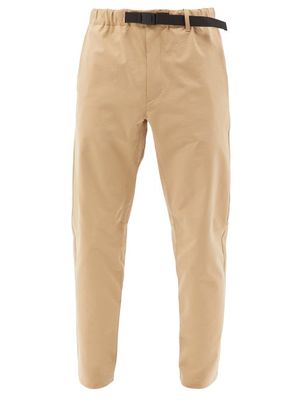 Goldwin - Belted Stretch-shell Trousers - Mens - Beige