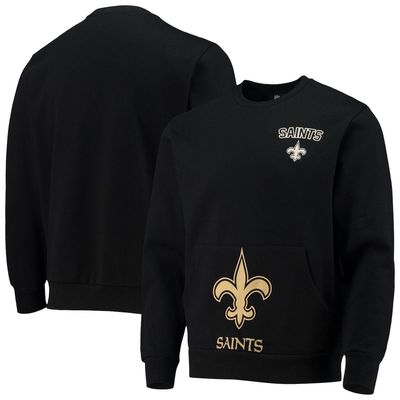 Men's FOCO Black New Orleans Saints Pocket Pullover Sweater