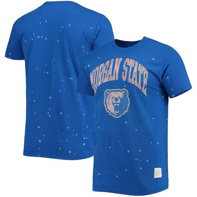 Men's Original Retro Brand Royal Morgan State Bears Bleach Splatter T-Shirt