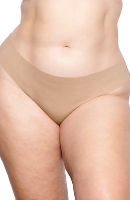 SKIMS Free Cut Hipster Thong in Clay