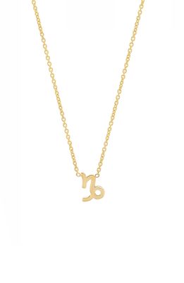 BYCHARI Zodiac Pendant Necklace in 14K Yellow Gold