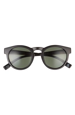 AIRE Cursa 48mm Round Sunglasses in Matte Black /Green Mono
