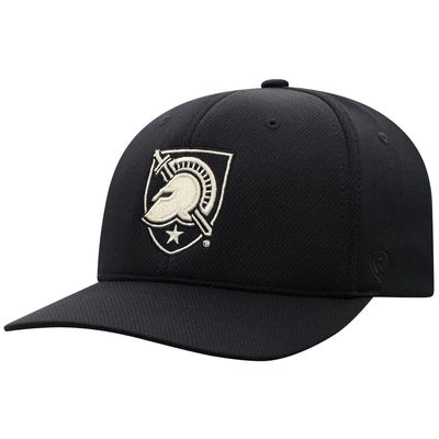 Men's Top of the World Black Army Black Knights Reflex Logo Flex Hat