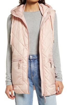 Ilse Jacobsen Quilted Hooded Vest in Pale Pink