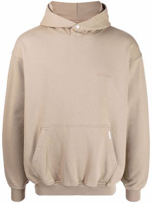 Represent embroidered-logo hoodie - Brown
