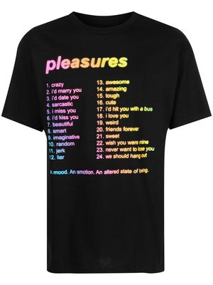 Pleasures Mood-print short-sleeved T-shirt - Black