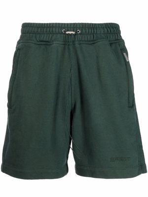 Represent embroidered-logo drawstring track shorts - Green
