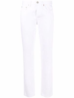 VETEMENTS logo-patch straight-leg jeans - White