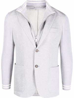 Eleventy double-layer single-breasted blazer - Grey