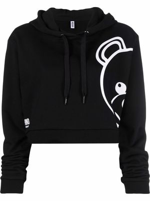 Moschino Teddy Bear cropped hoodie - Black