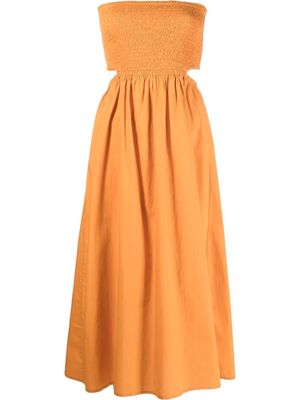 Faithfull the Brand Deva strapless cut-out dress - Orange
