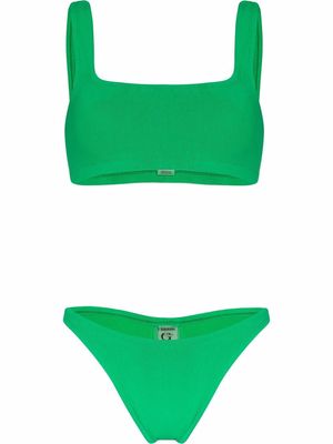 Hunza G Helena square-neck bikini set - Green