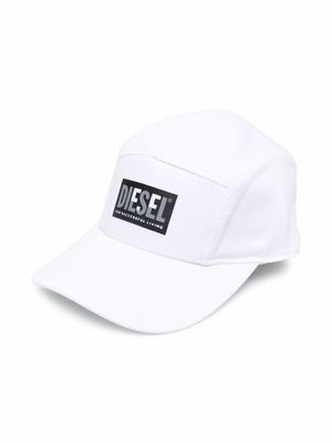 Diesel Kids logo patch baseball cap - White