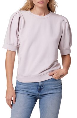 Hudson Jeans Hudson Tuck Short Sleeve Sweatshirt in Grey Lilac