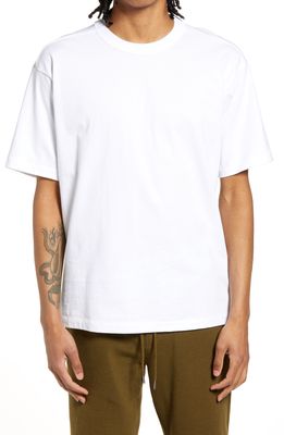 BP. Solid Cotton Crewneck T-Shirt in White
