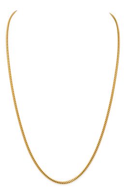 Stephanie Windsor Thin Franco 14K Gold Chain Necklace in Yellow