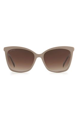 Jimmy Choo Macis 55mm Cat Eye Sunglasses in Grey Animal /Silver Mirror