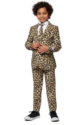 OppoSuits Kids' The Jag Two-Piece Suit with Tie in Leopard