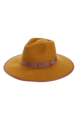 Brixton Jo Felted Wool Rancher Hat in Brass