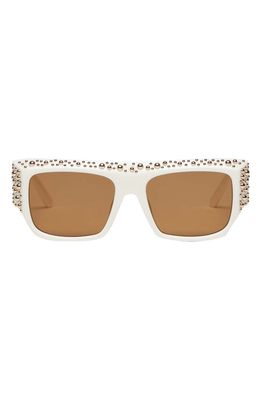 Palm Angels Casablanca 54mm Square Sunglasses in White