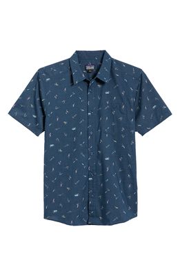 Patagonia Go To Regular Fit Short Sleeve Shirt in Surfers/Stone Blue