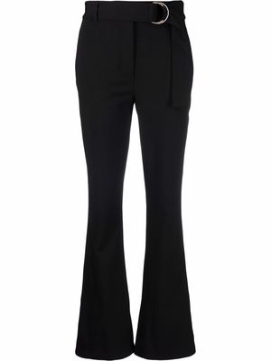 Acne Studios belted flared trousers - Black