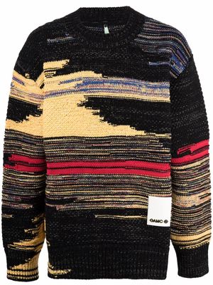 OAMC striped knitted jumper - Black
