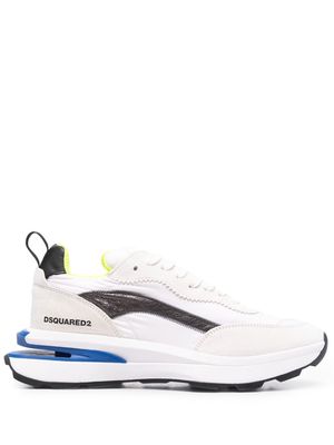Dsquared2 colour block low top trainers - White