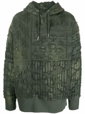 Givenchy distressed cotton hoodie - Green