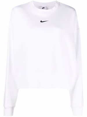 Nike embroidered-swoosh sweatshirt - White