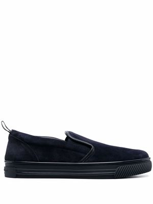 Gianvito Rossi leather-trim slip-on loafers - Blue