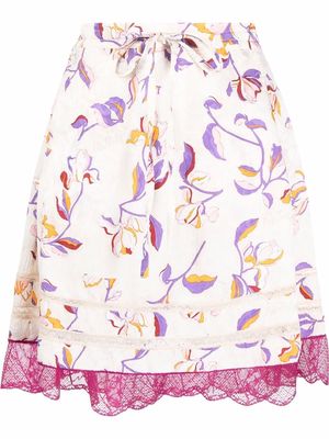 Zadig&Voltaire Jaelle floral-print skirt - Neutrals