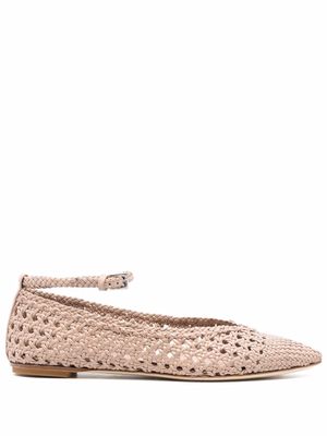 Del Carlo interwoven ballerina shoes - Neutrals