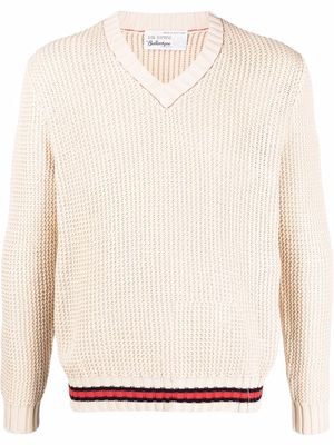 Ballantyne V-neck knit jumper - Neutrals