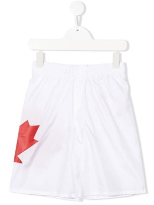 Dsquared2 Kids logo-print swim shorts - White