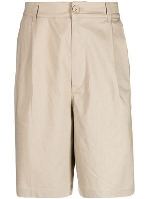 Armani Exchange pleat-front Bermuda shorts - Brown